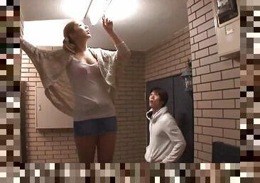 Kinky upskirt video as a guy peeks up a Japanese girl's miniskirt