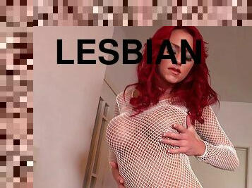 Redhead lesbian fists her partner's cunt hard till she cries out loud