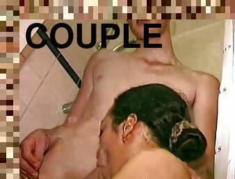 Couple with their intimate love make session in the show