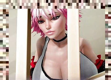 The wants of summer Hentai game PornPlay Ep.1 peeping while she is in the bathroom naked