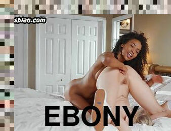Perverted smalltitted ebony lesbo seduces hairy BFF dyke