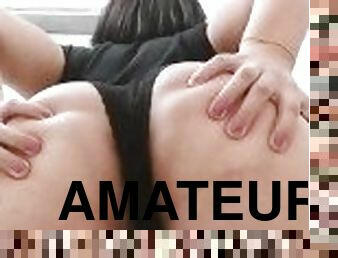 cul, amateur, latina, brésil, culotte, bout-a-bout, parfait, exhibitionniste