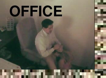 Horny babes gives head in the office in hidden cam video