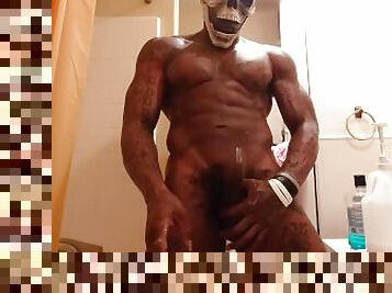 masturbation, black, secousses, solo, bite