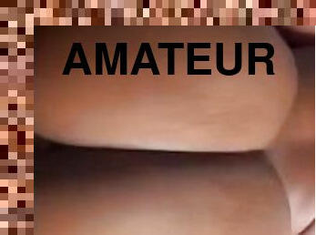 cul, amateur, ébène, énorme-bite, milf, ejaculation-interne, belle-femme-ronde, butin, point-de-vue, bite