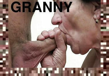 Granny seduced by horny young guy!