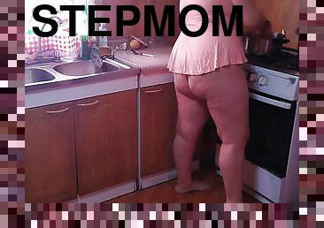 stepmom in the kitchen