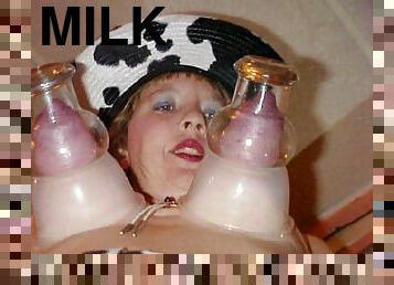 Slideshow of tit milking girl