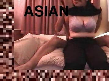 Big beautiful Asian tits at the beach and in bedroom