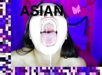 Young Asian slut Sloppy deep throat