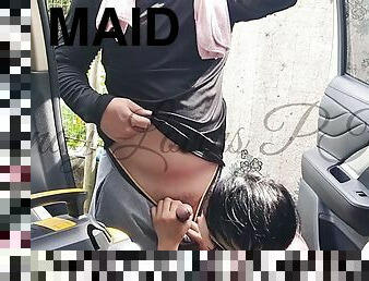 Maid Fucked by Her Boss Almost Caught Outdoor SexPinay Viral