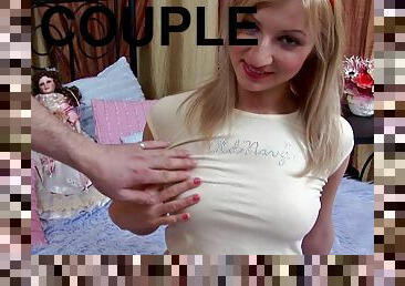 Lush blonde receives the most amazing fingering for her shaved pussy