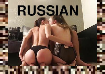 Russian Raunchy Roommates Sucks My Hard Cock