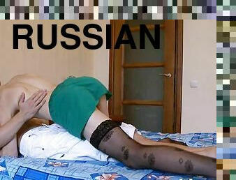 Young Russian lovers doing oral sex