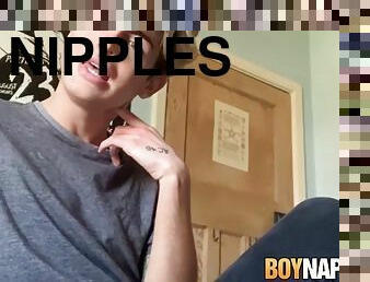 Twink Ryo Foxx with trimmed nipples domination on webcam