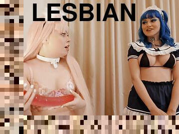 Delightful bimbos lesbian incredible adult clip