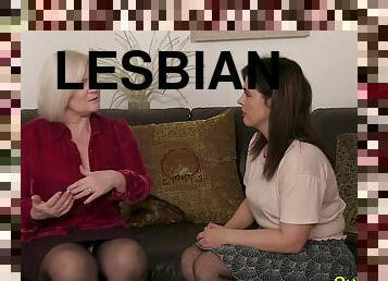 Seductive lesbian video full of mature masturbation fingering and wet pussy eating