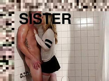 Sister fucked white top black miniskirt in shower the best