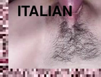 BBC cums in screaming petite Italian babes pussy