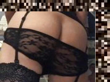Ass in black