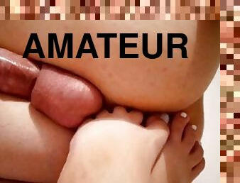 masturbare-masturbation, amatori, anal, laba, cu-degetelul, picioare, fetish, stimulare-cu-piciorul