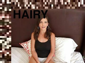Amazing hairy Katie Zucchini in bed interview