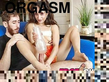 orgasms, skaistules, spermasizšāviens, pusaudzis, pornozvaigzne, masturbācija, sperma, brunete, realitāte, penis