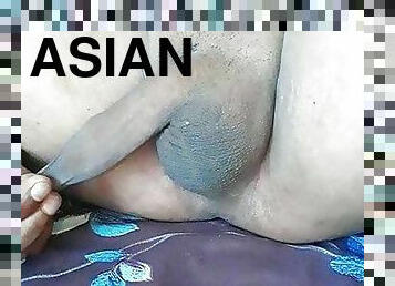 Asian boy masturbating