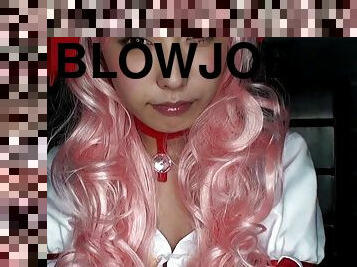 Chika wears hot costumes while giving amazing blowjobs