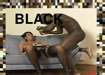 White bimbo slut receives a hardcore fucking from a black dude