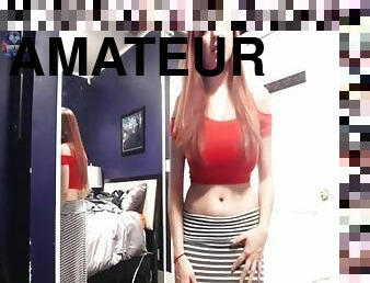 Hot teen with massive tits teasing in a webcam show