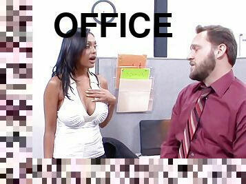 Hardcore interracial fuck in the office with busty Priya Anjali Rai