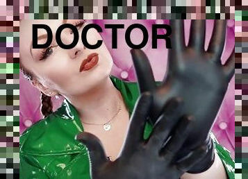 ASMR video: nitrile gloves and oil - fetish Glaminatrix Arya Grander - great relax sexy sounding POV