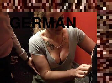 German homemade threesome blowjob mmf with cum