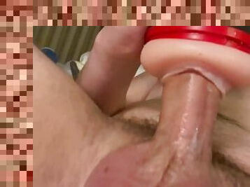 Solo male big cock fucking toy and moaning