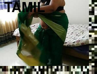Sexy saree wearing tamil aunty fucks in hotel bed and cums a lot - Big Boobs (Hindi Audio)