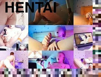 masturbation, amatör, gigantisk-kuk, tonåring, leksak, samling, pov, sprut, anime, hentai