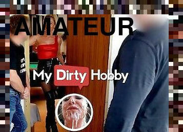 MyDirtyHobby - Intense threesome ends with 2 facials