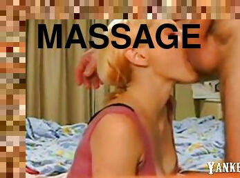 Ass lick and prostate massage by pretty blonde