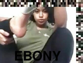 Ebony foot worship