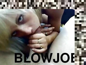Hot blowjob in front of cam