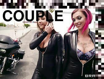 Couples switching girlfriends Anna Bell Peaks and Felicity Feline