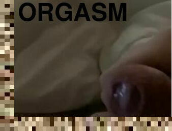 Uncut cock orgasm