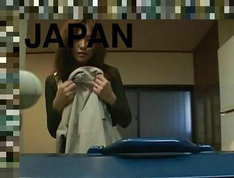 Late night video of naughty Japanese MILF Karen Hayashi giving head