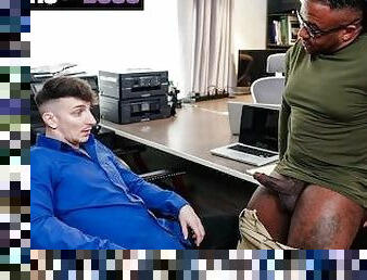 BlacksOnBoys - Work Stress Relief Finds Jock Getting His Ass Pumped