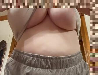 Getting my big tits out for you