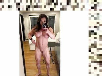 cul, amateur, mature, milf, point-de-vue, solo, tchèque, musclé