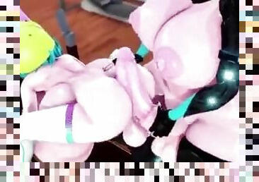 Futa Futanari Anal Gangbang DP Orgy Huge Cumshots 3D Hentai