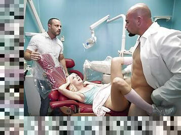 Horny dentist gets to plow petite blonde Vera Bliss