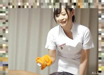 Japanese nurse drops her panties to be fucked by a patient